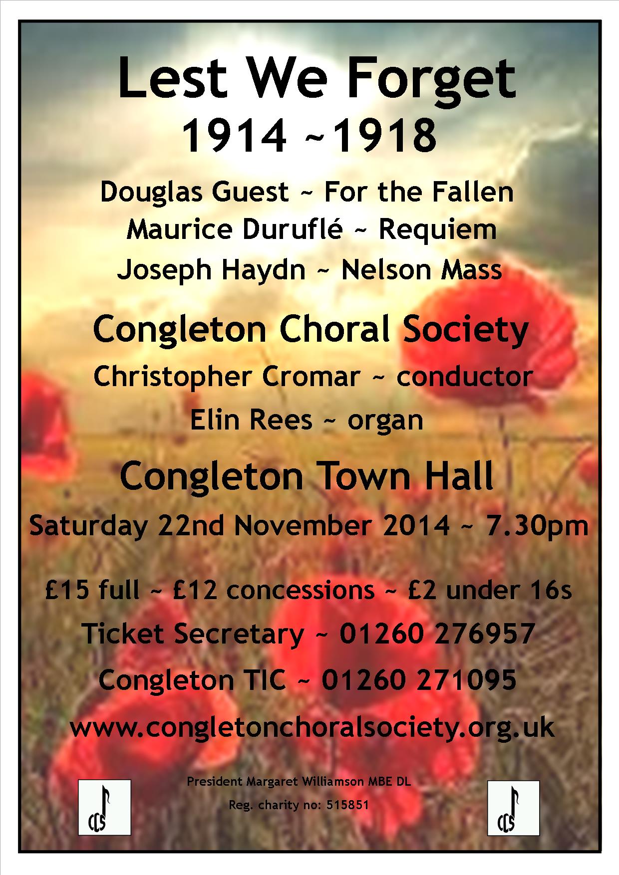 Lest We Forget Concert Poster