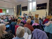 Lynne, chairman, introducing Tom to our many visitors