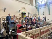 The choir on the balcony